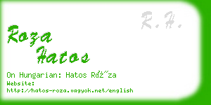 roza hatos business card